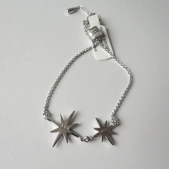 APM Monaco Sterling Silver Double Météorites Star Bracelet - Picture 6 of 10